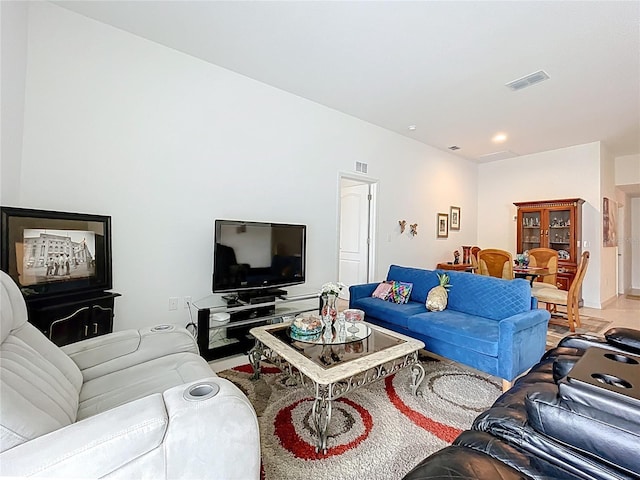 living room with visible vents