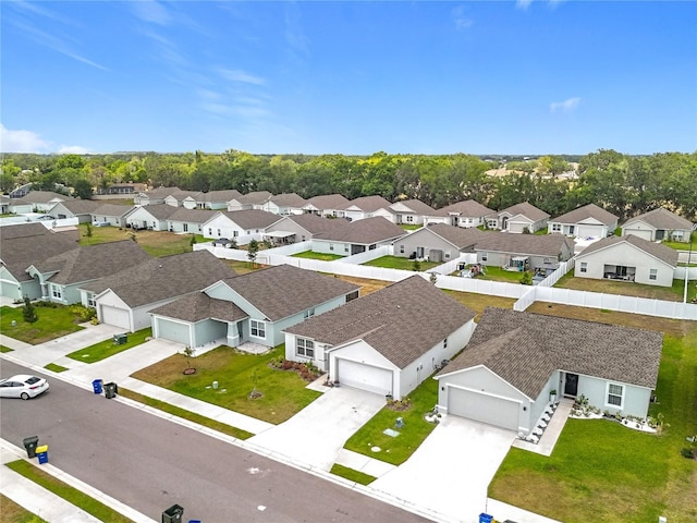 bird's eye view featuring a residential view