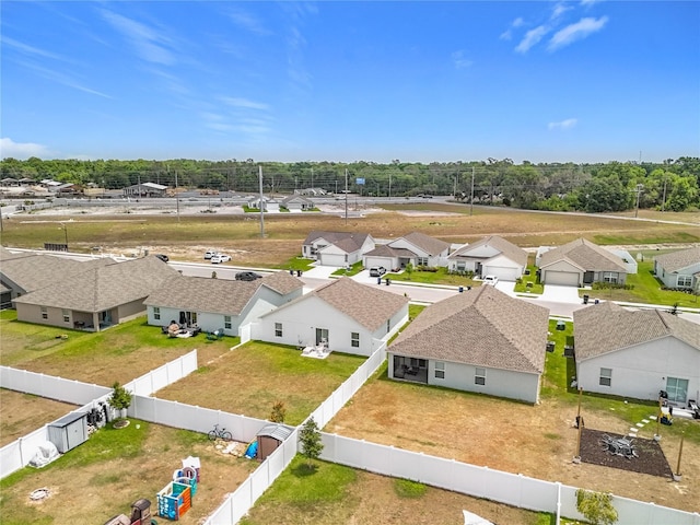 aerial view featuring a residential view