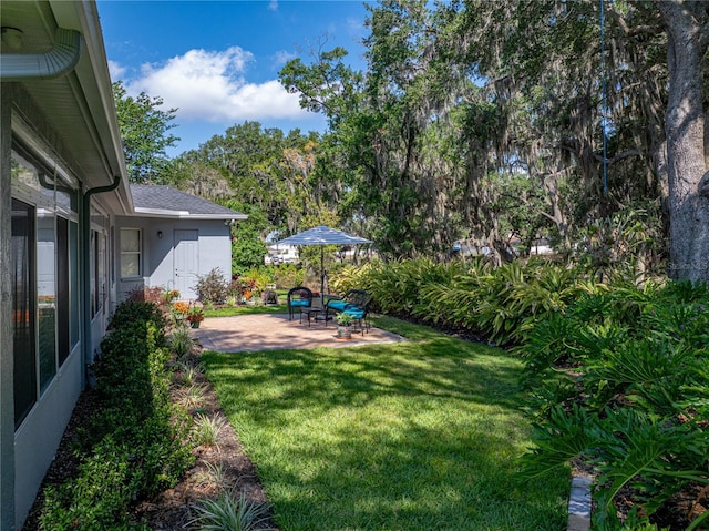 800 Osprey Landing Dr, Lakeland, FL 33813 - view of grassy yard with a patio