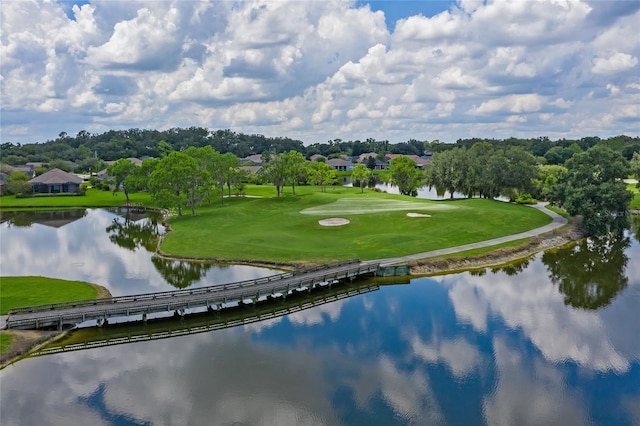 800 Osprey Landing Dr, Lakeland, FL 33813 - view of community featuring a water view, view of wooded area, and golf course view