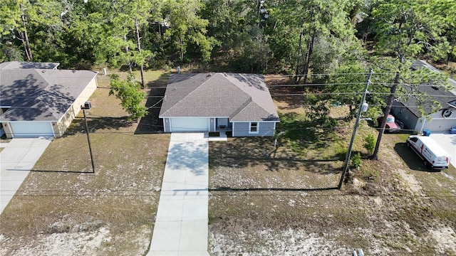 view from above of property