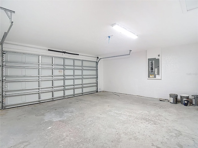 garage with electric panel