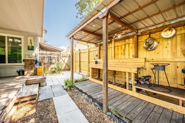 1061 Lowry Ave, Lakeland, FL 33801 - exterior space featuring a wooden deck and fence