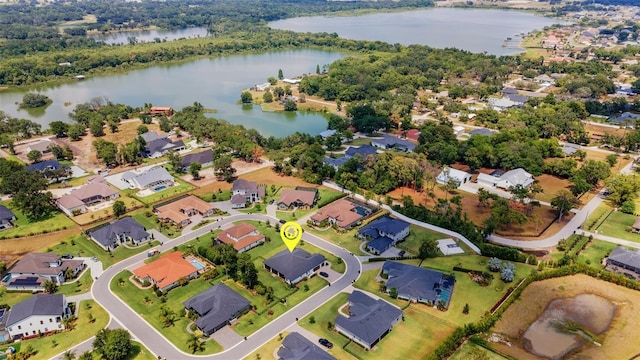 2551 Delphi Woods Cir, Lakeland, FL 33812 - aerial view of property and surrounding area featuring a nearby body of water and nearby suburban area