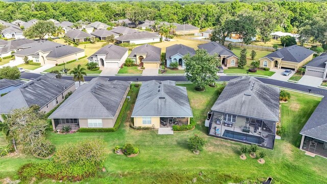 aerial view of residential area
