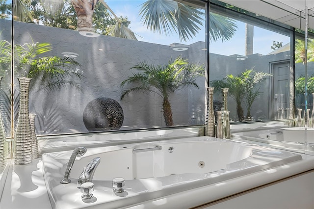 7313 Crape Myrtle Way, Sarasota, FL 34241 - bathroom view of a whirlpool tub and stucco siding