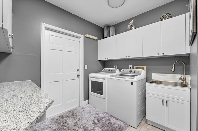 7313 Crape Myrtle Way, Sarasota, FL 34241 - washroom featuring washing machine and clothes dryer and cabinet space