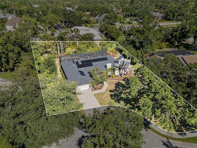 7313 Crape Myrtle Way, Sarasota, FL 34241 - aerial overview of property's location with property boundaries highlighted