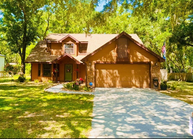 5619 Antler Trl, Lakeland, FL 33811 - rustic home with an attached garage and concrete driveway