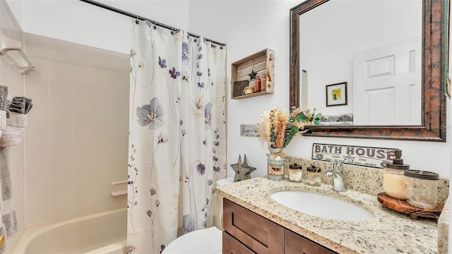 242 Kings Pond Ave SW, Winter Haven, FL 33880 - full bathroom with shower / bath combo, toilet, and vanity
