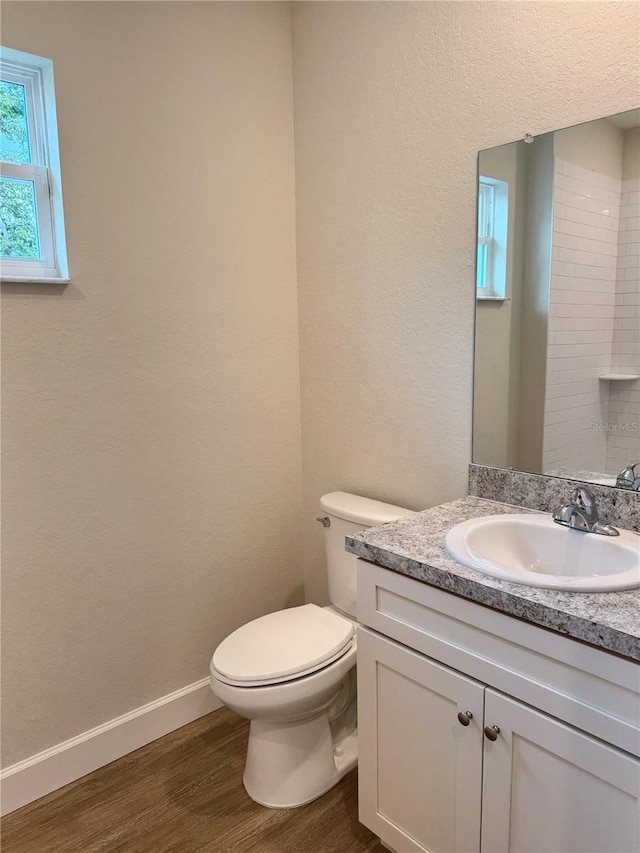 629 W 9th, Lakeland, FL 33805 - bathroom with wood finished floors, vanity, toilet, and baseboards