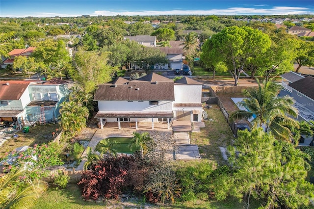 drone / aerial view with a residential view