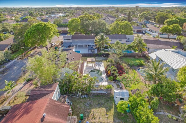 aerial view featuring a residential view