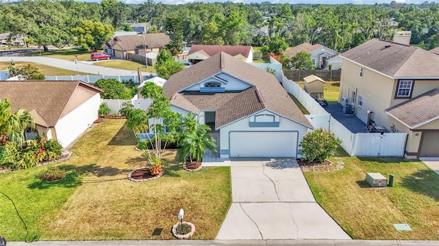 aerial perspective of suburban area