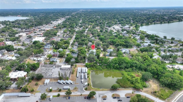 716 S Franklin Pl, Lakeland, FL 33815 - aerial overview of property's location featuring a nearby body of water