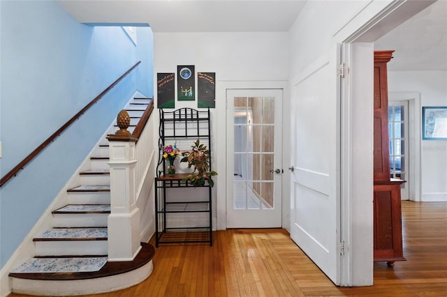 716 S Franklin Pl, Lakeland, FL 33815 - entryway with hardwood / wood-style floors and stairway