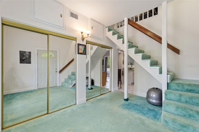 716 S Franklin Pl, Lakeland, FL 33815 - stairway with carpet flooring and baseboards