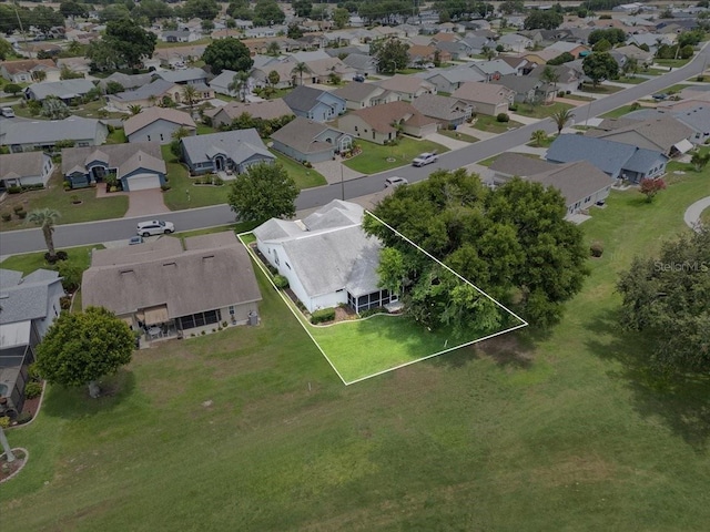 6086 Swallow Dr, Lakeland, FL 33809 - aerial view of residential area featuring property parcel outlined