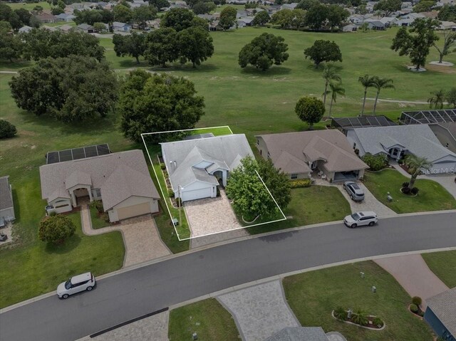 6086 Swallow Dr, Lakeland, FL 33809 - aerial perspective of suburban area with property parcel outlined