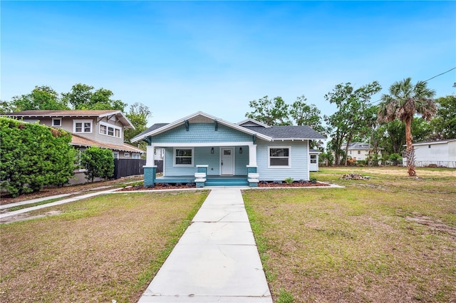 view of front of property featuring covered porch