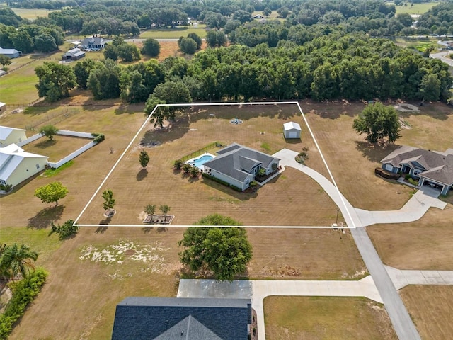 8909 N Campbell Rd, Lakeland, FL 33810 - aerial view of property's location featuring property boundaries highlighted