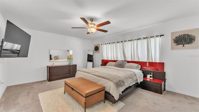 2991 Flying Blackbird Rd, Bartow, FL 33830 - bedroom featuring carpet, baseboards, and ceiling fan