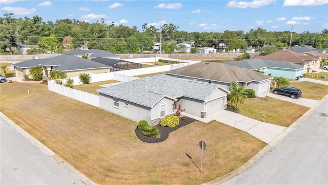 aerial view of residential area
