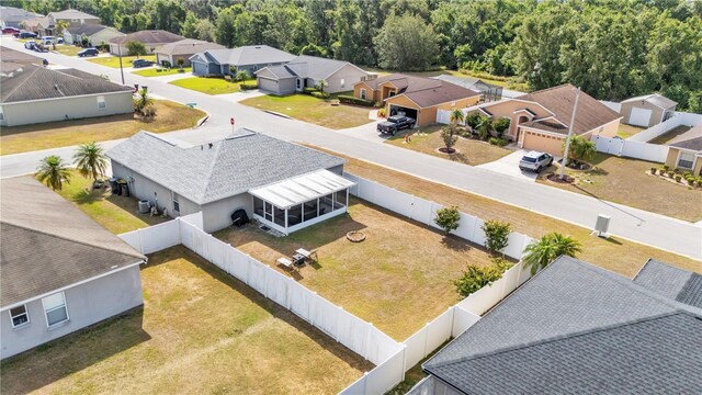 aerial view of residential area
