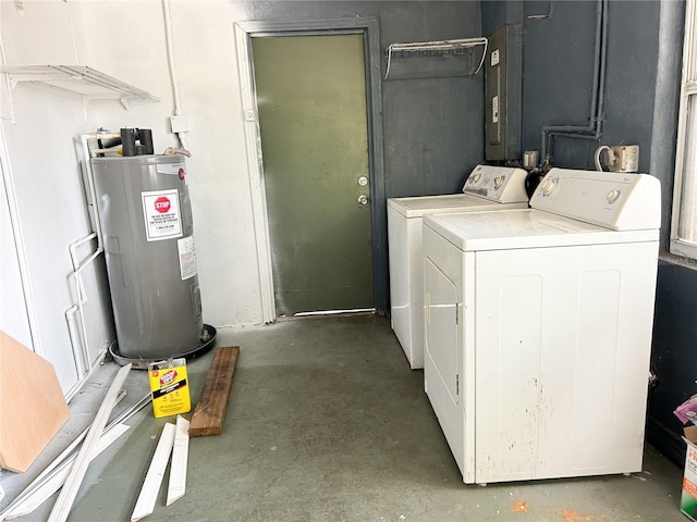 1160 Austin St, Bartow, FL 33830 - laundry room featuring separate washer and dryer and electric water heater