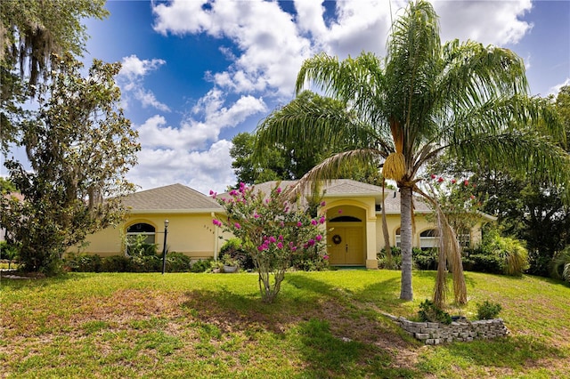 3798 N Chandler Dr, Hernando, FL 34442 - view of front of home featuring stucco siding and a front yard