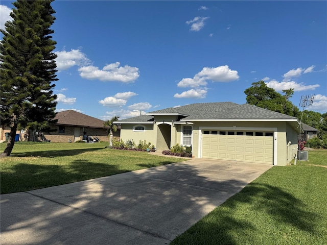 200 S Goodman Ave, Lake Alfred, FL 33850 - single story home featuring an attached garage, concrete driveway, a front yard, and stucco siding