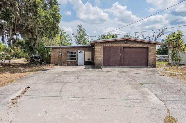 garage with driveway