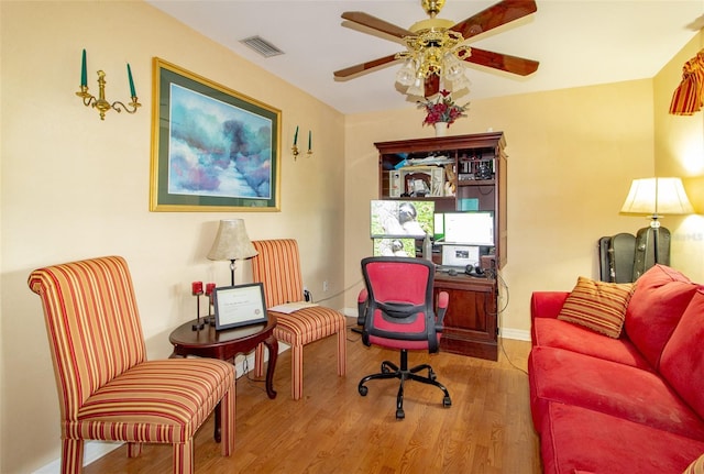 330 W Palmetto St, Lakeland, FL 33815 - office featuring wood finished floors, ceiling fan, and baseboards