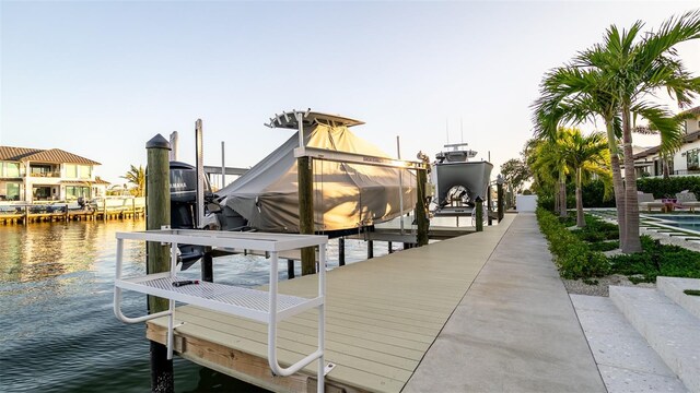 531 68th St, Holmes Beach, FL 34217 - dock with boat lift and a water view