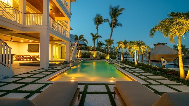 531 68th St, Holmes Beach, FL 34217 - outdoor pool with a patio area and stairs