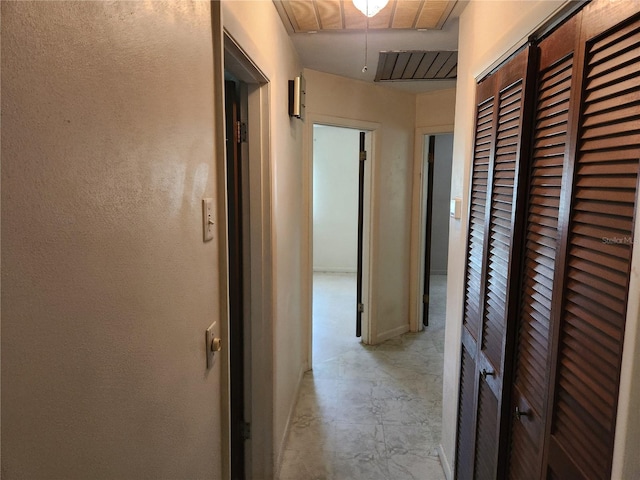220 Pinehurst Dr, Auburndale, FL 33823 - hall featuring attic access and baseboards