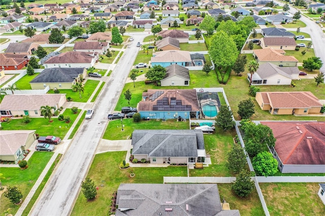 aerial view of residential area