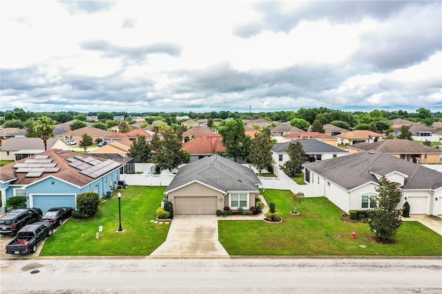 aerial perspective of suburban area