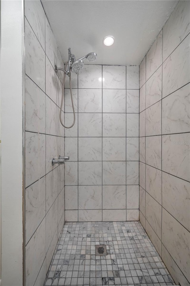 409 San Jose Dr, Winter Haven, FL 33884 - bathroom with tiled shower and recessed lighting