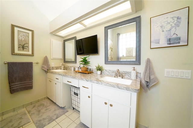 8760 Plantation Ridge Blvd, Lakeland, FL 33809 - full bathroom with double vanity and tile patterned flooring