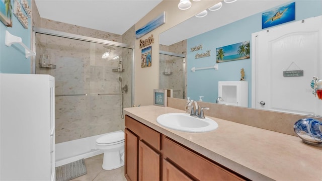 6435 Sedgeford Dr, Lakeland, FL 33811 - full bath featuring tile patterned flooring, a shower stall, vanity, and toilet