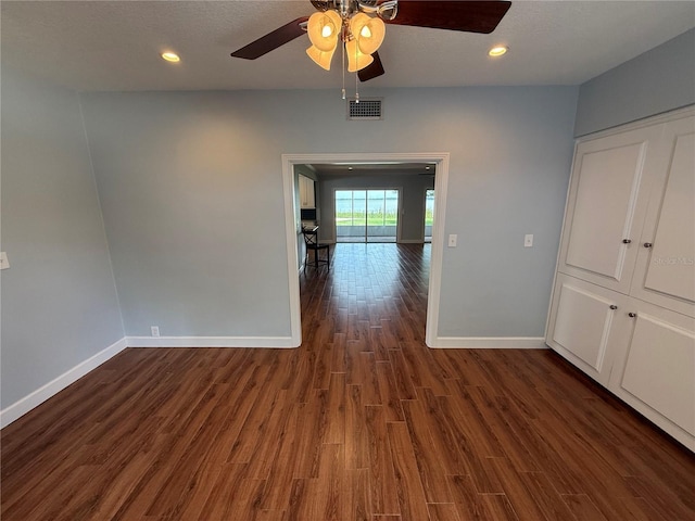 1328 Edgewater Beach Dr, Lakeland, FL 33805 - corridor featuring baseboards, dark wood-style flooring, and recessed lighting