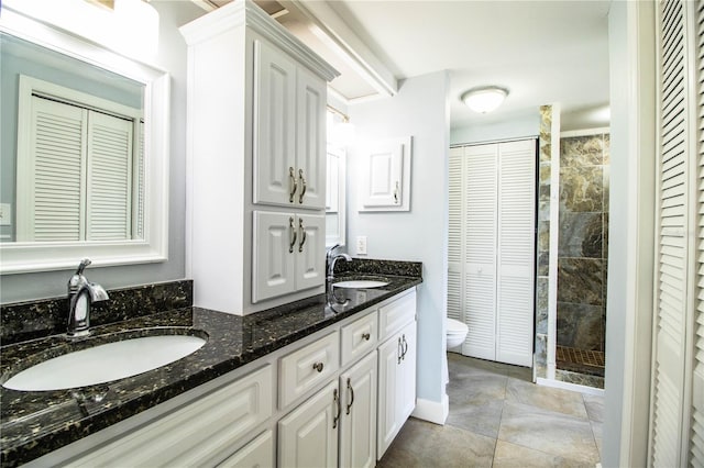 1328 Edgewater Beach Dr, Lakeland, FL 33805 - full bathroom featuring a closet, double vanity, and tiled shower
