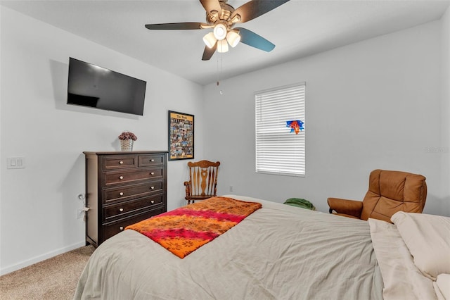 280 Pershing St, Bartow, FL 33830 - carpeted bedroom with baseboards and ceiling fan