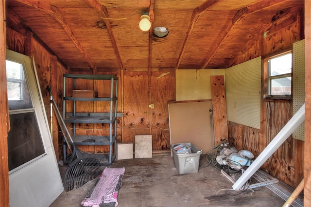 view of storage area