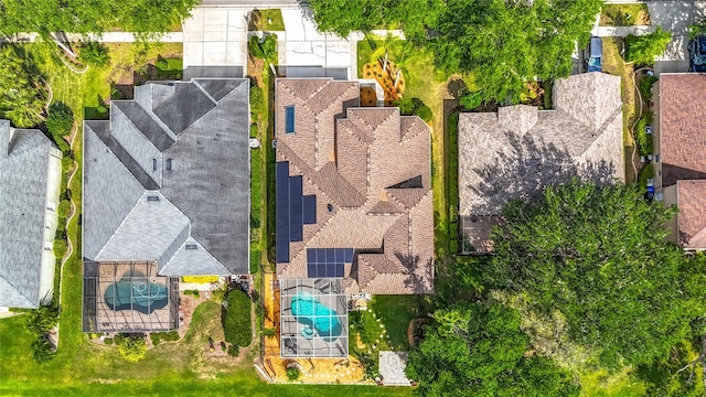 3620 Cordgrass Dr, Valrico, FL 33596 - aerial perspective of suburban area with a pool