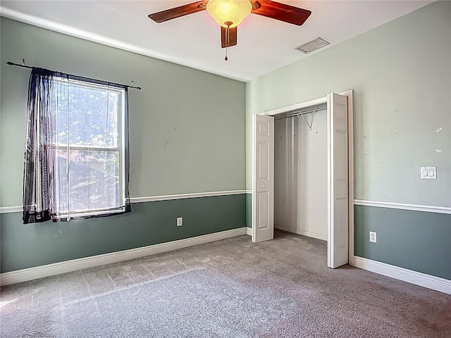 3620 Cordgrass Dr, Valrico, FL 33596 - unfurnished bedroom featuring carpet flooring, a closet, a ceiling fan, and baseboards