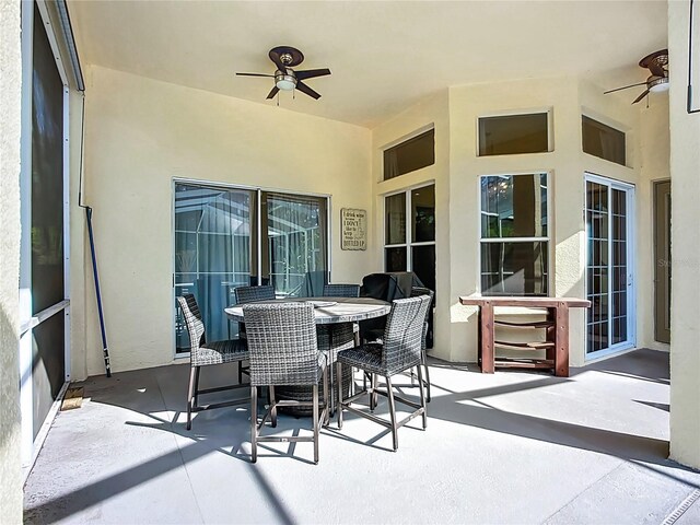 3620 Cordgrass Dr, Valrico, FL 33596 - view of patio / terrace featuring ceiling fan and outdoor dining area
