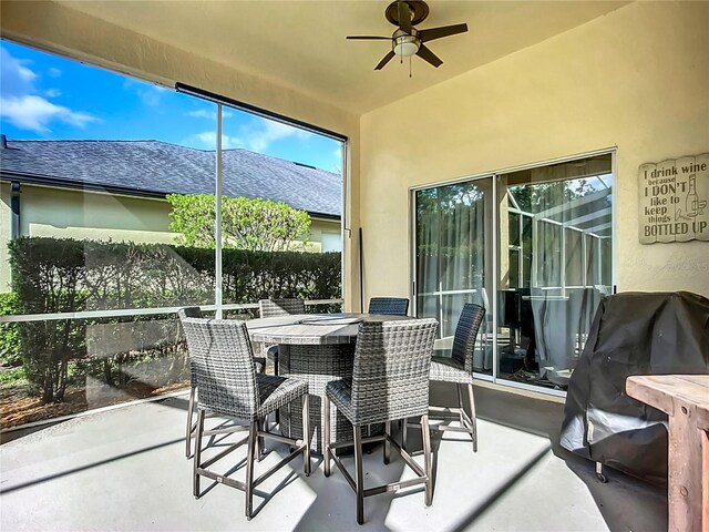 3620 Cordgrass Dr, Valrico, FL 33596 - sunroom with a ceiling fan